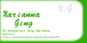 marianna ging business card